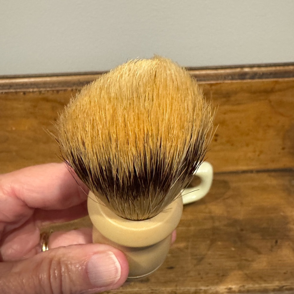 Vintage Old Spice Shaving Mug Ship Grand Turk-Salem 1786 with Animal Hair Brush - Picture 9 of 10